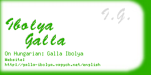 ibolya galla business card